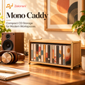 Zelorani™ Mono Caddy – Modern Minimalist CD Storage Rack, Compact Desktop Music Disc Organizer for Shelves & Home Offices